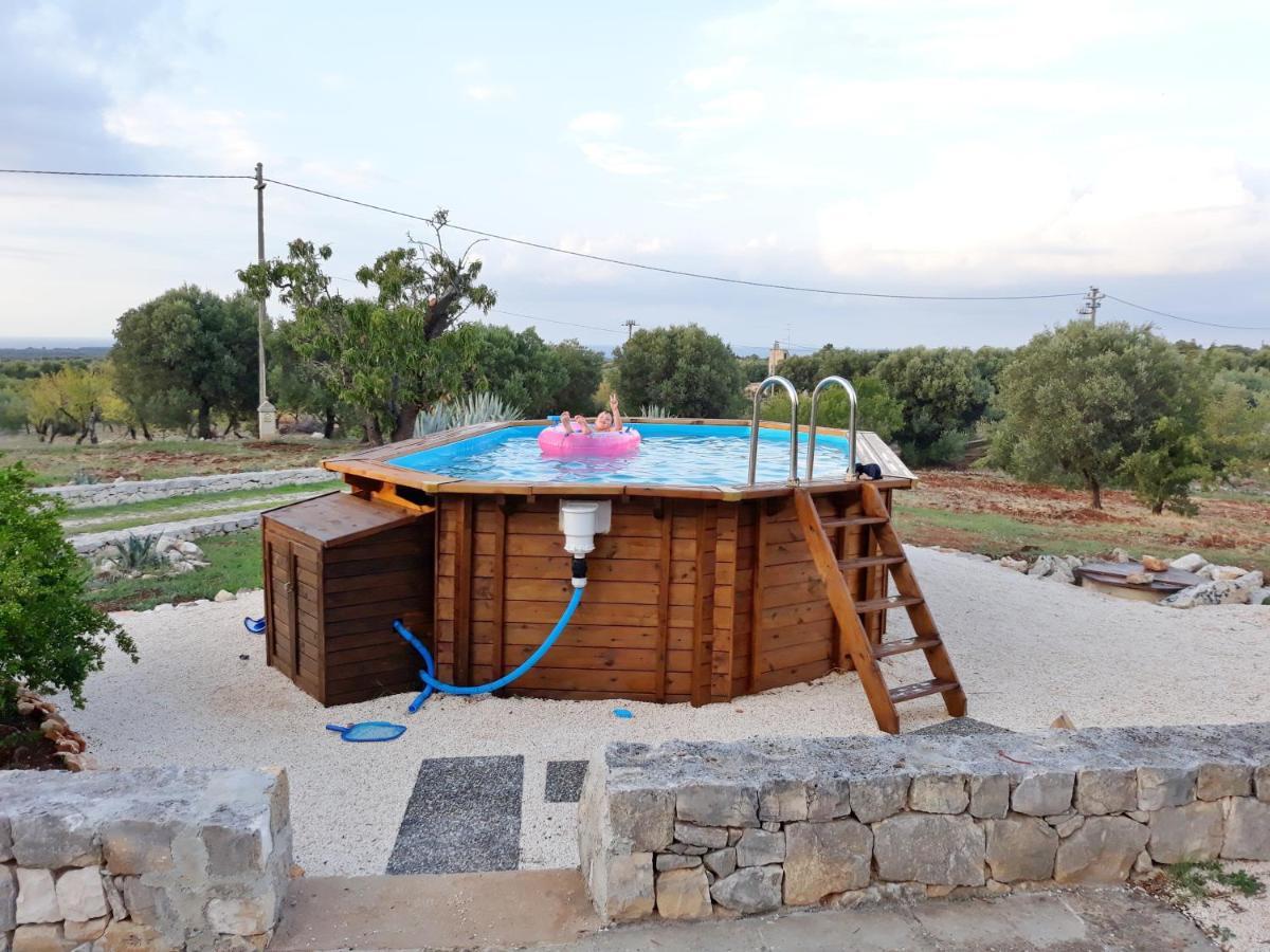 Villa 4 trulli, sea view, vista mare, isolata Ostuni Esterno foto
